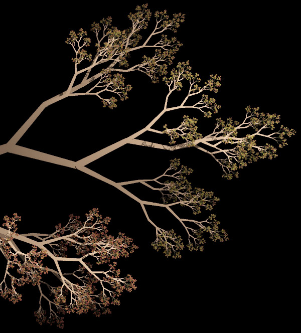fractally generated tree branches